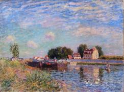 Картина The Canal at Saint-Mammes, Альфред Сислей